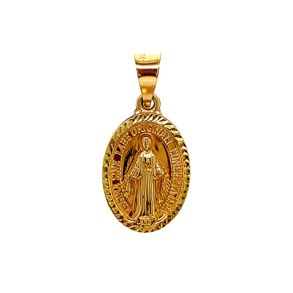 Dije (virgen Milagrosa) en oro amarillo 10k