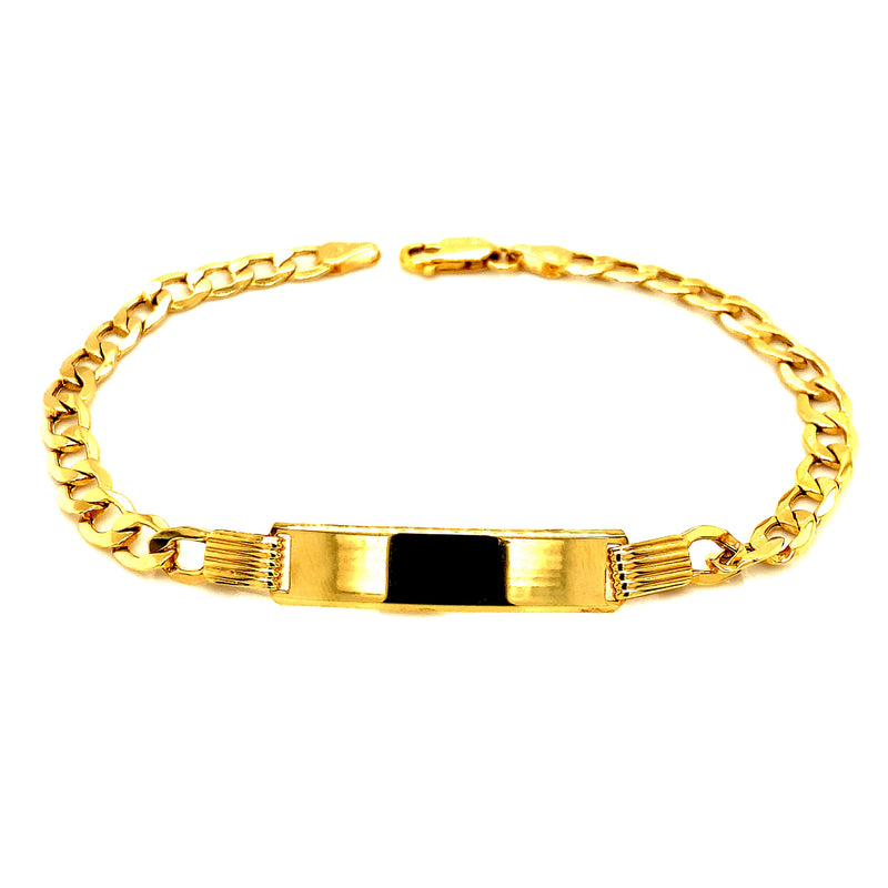 Pulsera gourmet en oro amarillo 10kt. 21cm