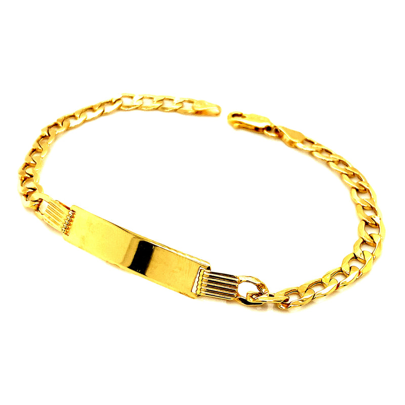 Pulsera gourmet en oro amarillo 10kt. 21cm