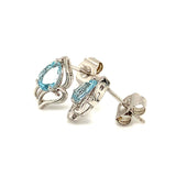 Aretes de aguamarina en plata 925