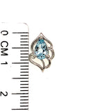 Aretes de aguamarina en plata 925