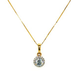 (LD) Collar de diamantes en oro amarillo 10kt. 50cm