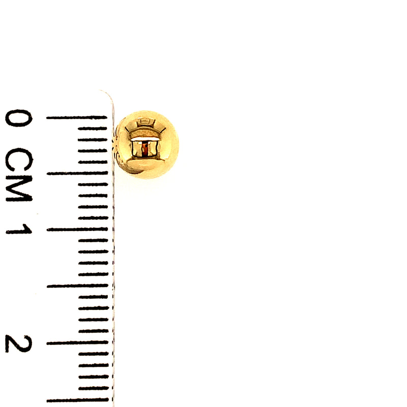 Aretes (bolitas lisas) en oro amarillo 10kt. 6mm