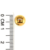 Aretes (bolitas lisas) en oro amarillo 10kt. 8mm