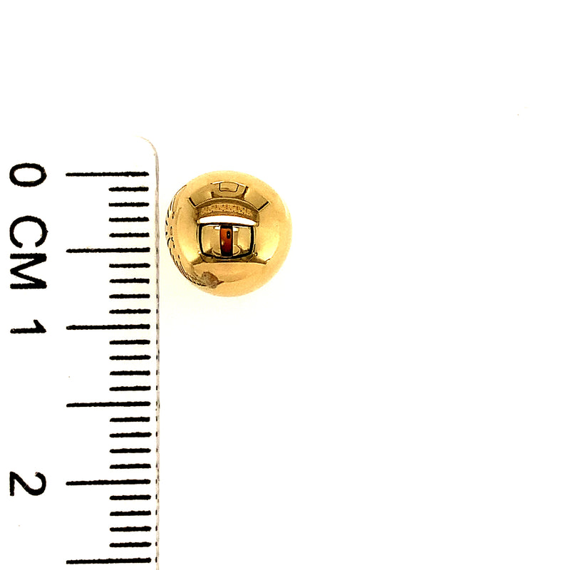 Aretes (bolitas lisas) en oro amarillo 10kt. 8mm