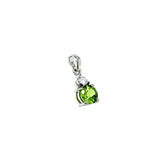 Dije de cuarzo peridoto con circones en plata 925