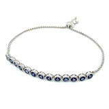 Pulsera ajustable de cuarzo de tanzanita en plata 925 13TAC-3.5CTS.