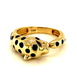 Anillo (leopardo) en oro amarillo 10kt.