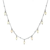 (SWAN) Collar de perla en plata 925. 37-47cm
