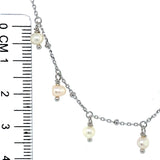 (SWAN) Collar de perla en plata 925. 37-47cm