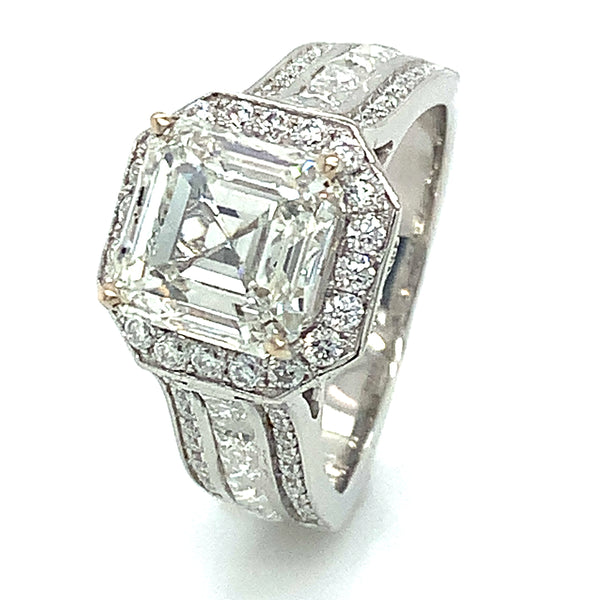 (LD) Anillo de diamante en oro blanco 18kt.  ANTES: $13,500.00
