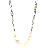 (SWAN) Collar de perlas cultivadas en plata 925. 40cm-45cm