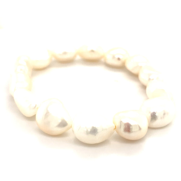 (SWAN) Pulsera de perlas cultivadas en plata 925. 18cm  ANTES:  $95.00
