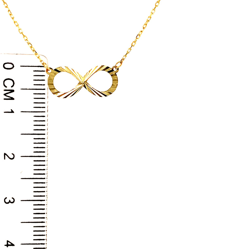 Collar (infinito) en oro amarillo 10kt. 45cm