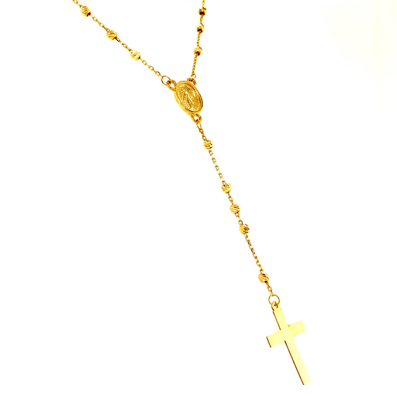 Rosario en oro amarillo 10kt. 55cm