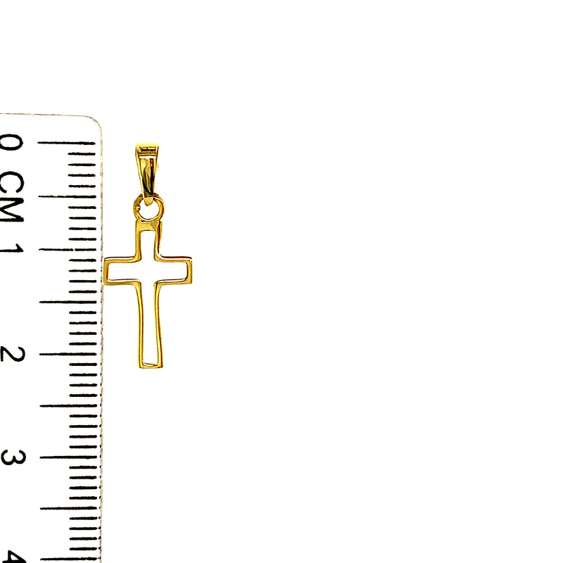Dije (cruz) en oro amarillo 10k
