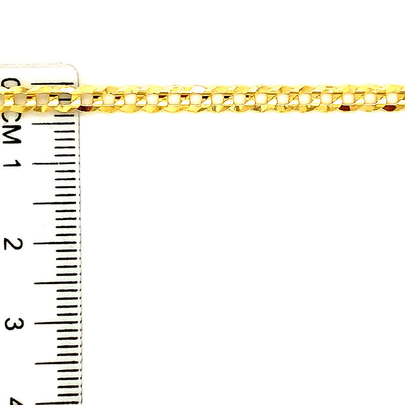 Cadena (gourmet) en oro amarillo 10kt. 60cm