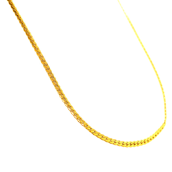 Cadena (lomo de corvina) en oro amarillo 10kt. 50cm