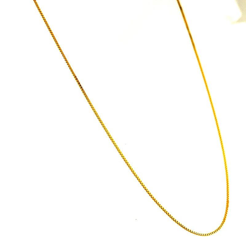 Cadena (veneciana) en oro amarillo 10k. 50cm