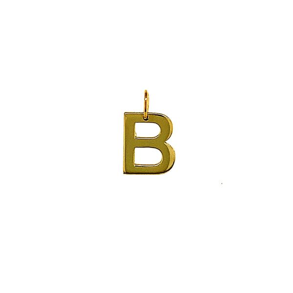 Dije (inicial B) en oro amarillo 10k