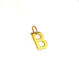 Dije (inicial B) en oro amarillo 10k