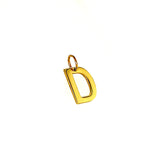 Dije (inicial D) en oro amarillo 10k