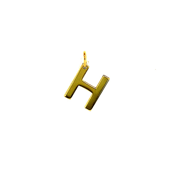 Dije (inicial H) en oro amarillo 10k