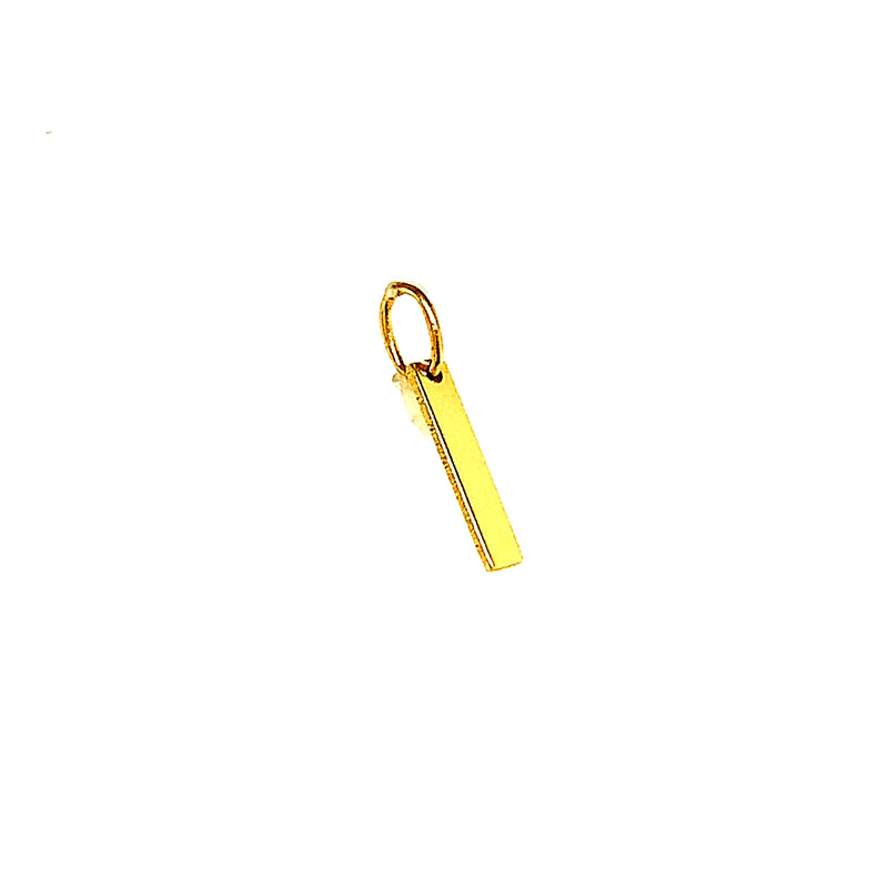 Dije (inicial I) en oro amarillo 10k