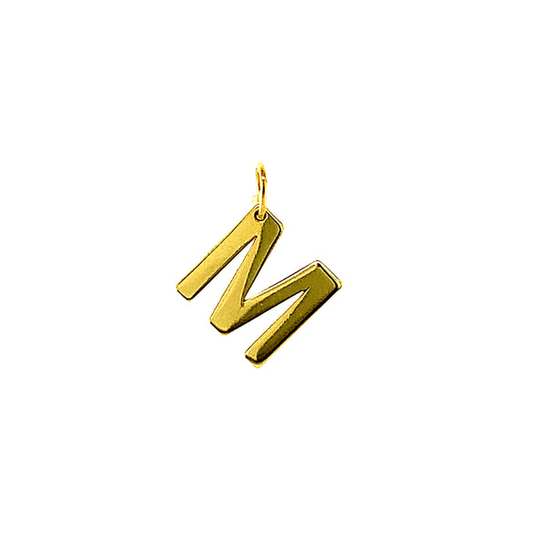 Dije (inicial M) en oro amarillo 10k