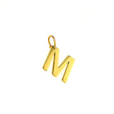 Dije (inicial M) en oro amarillo 10k