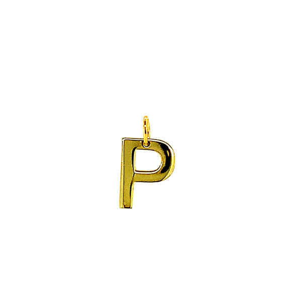 Dije (inicial P) en oro amarillo 10k