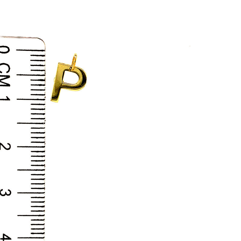 Dije (inicial P) en oro amarillo 10k