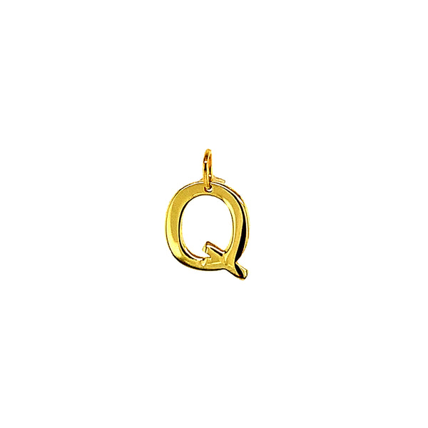 Dije (inicial Q) en oro amarillo 10k