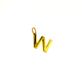 Dije (inicial W) en oro amarillo 10k