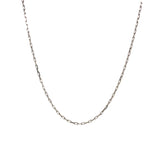 Cadena (Mini clip maciza) 45cm en oro blanco 18k