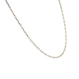 Cadena (Mini clip maciza) 45cm en oro blanco 18k