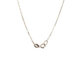 Cadena (Mini clip maciza) 45cm en oro blanco 18k