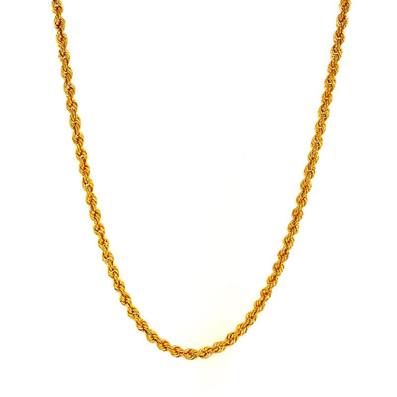 Cadena (cordón) en oro amarillo 18kt. 60cm