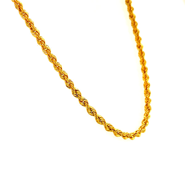 Cadena (cordón) en oro amarillo 18kt. 50cm