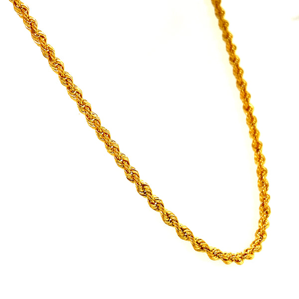 Cadena (cordón) en oro amarillo 18kt. 60cm