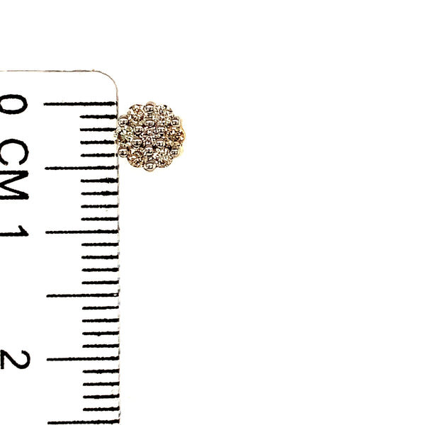 (SOFIA) Aretes (flor) con diamantes en oro amarillo 10k