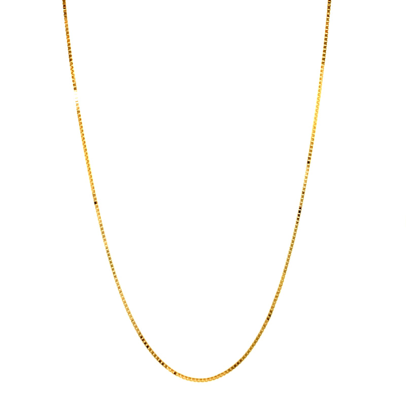 Cadena (Veneciana Maciza) 50cm en oro amarillo 18k