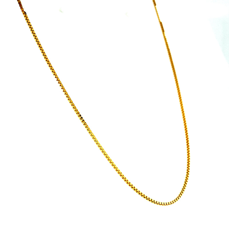 Cadena (Veneciana Maciza) 50cm en oro amarillo 18k