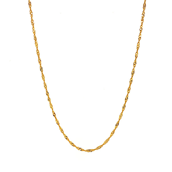 Cadena (Singapur) 50cm en oro amarillo 18k