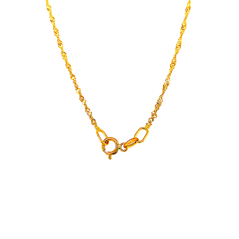Cadena (Singapur) 50cm en oro amarillo 18k