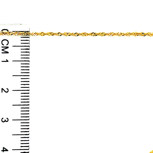 Cadena (Singapur) 50cm en oro amarillo 18k