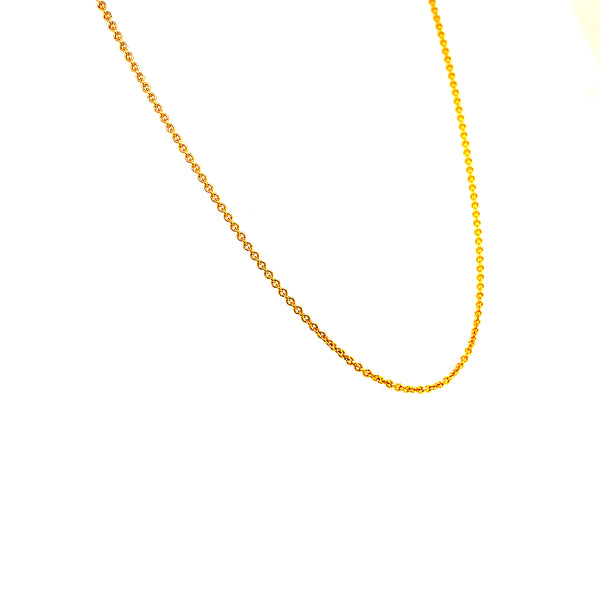 Cadena (Rolo Maciza) 40cm en oro amarillo 18k