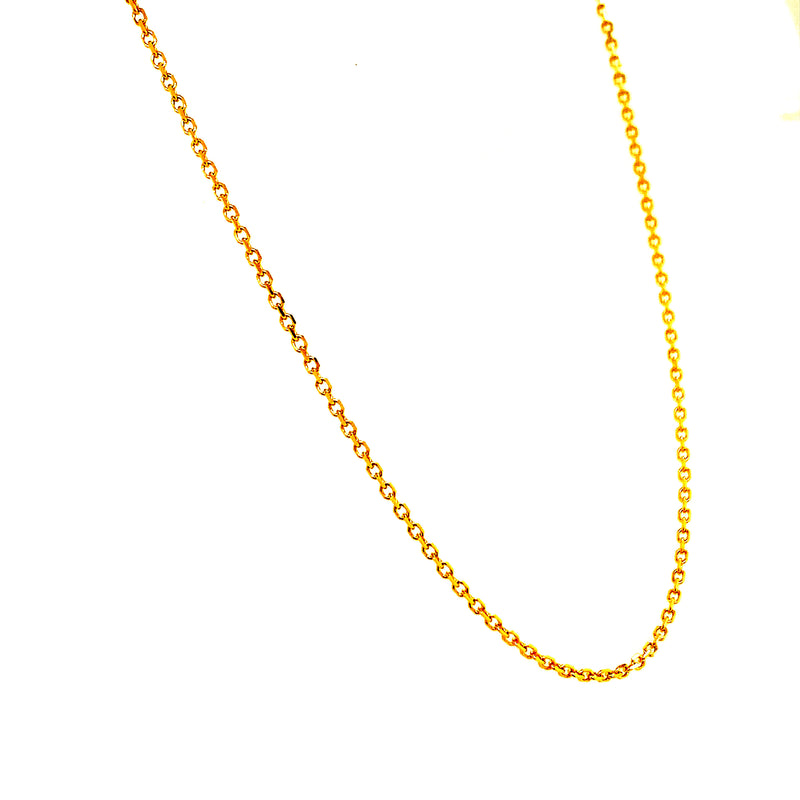 Cadena (Rolo Maciza) 50cm en oro amarillo 18k