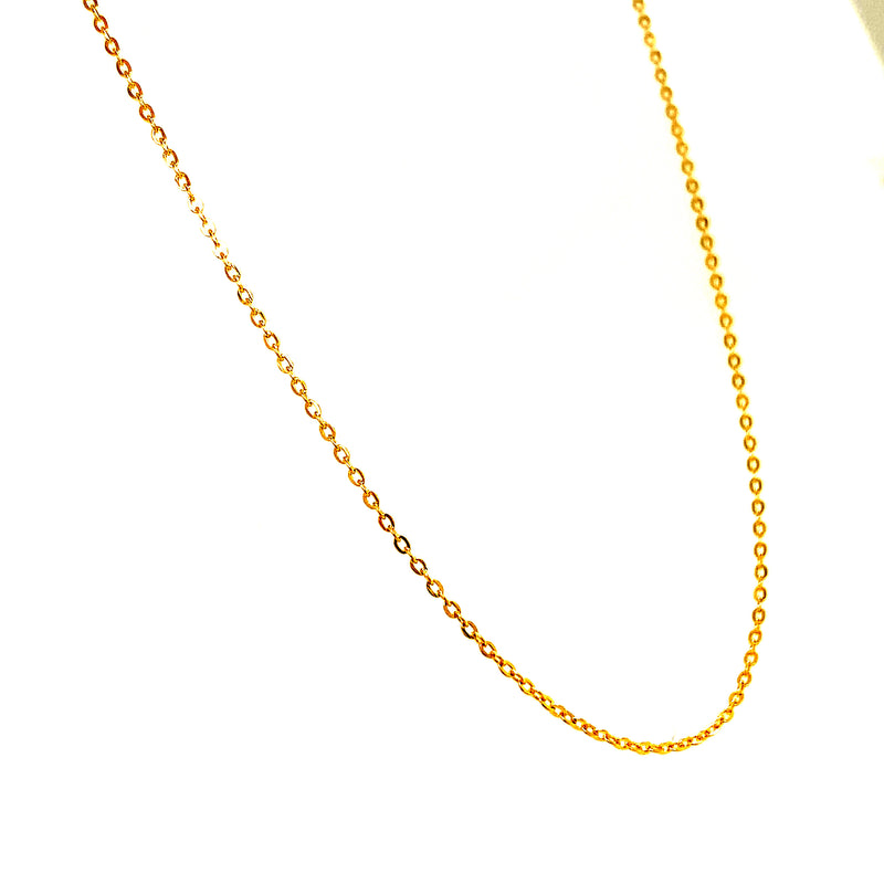 Cadena (Rolo Maciza) 50cm en oro amarillo 18k