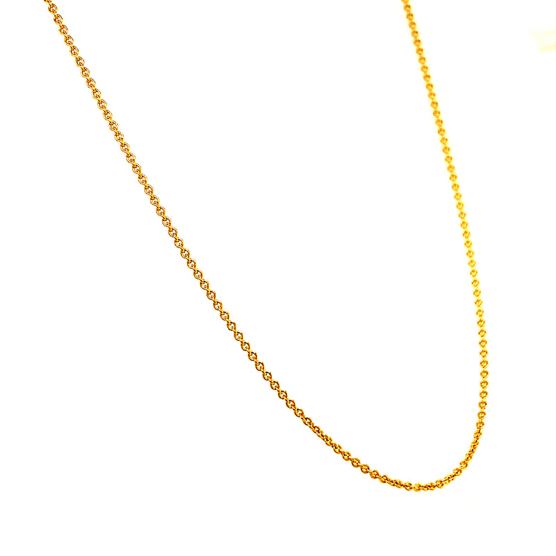 Cadena (Rolo Maciza) 50cm en oro amarillo 18k